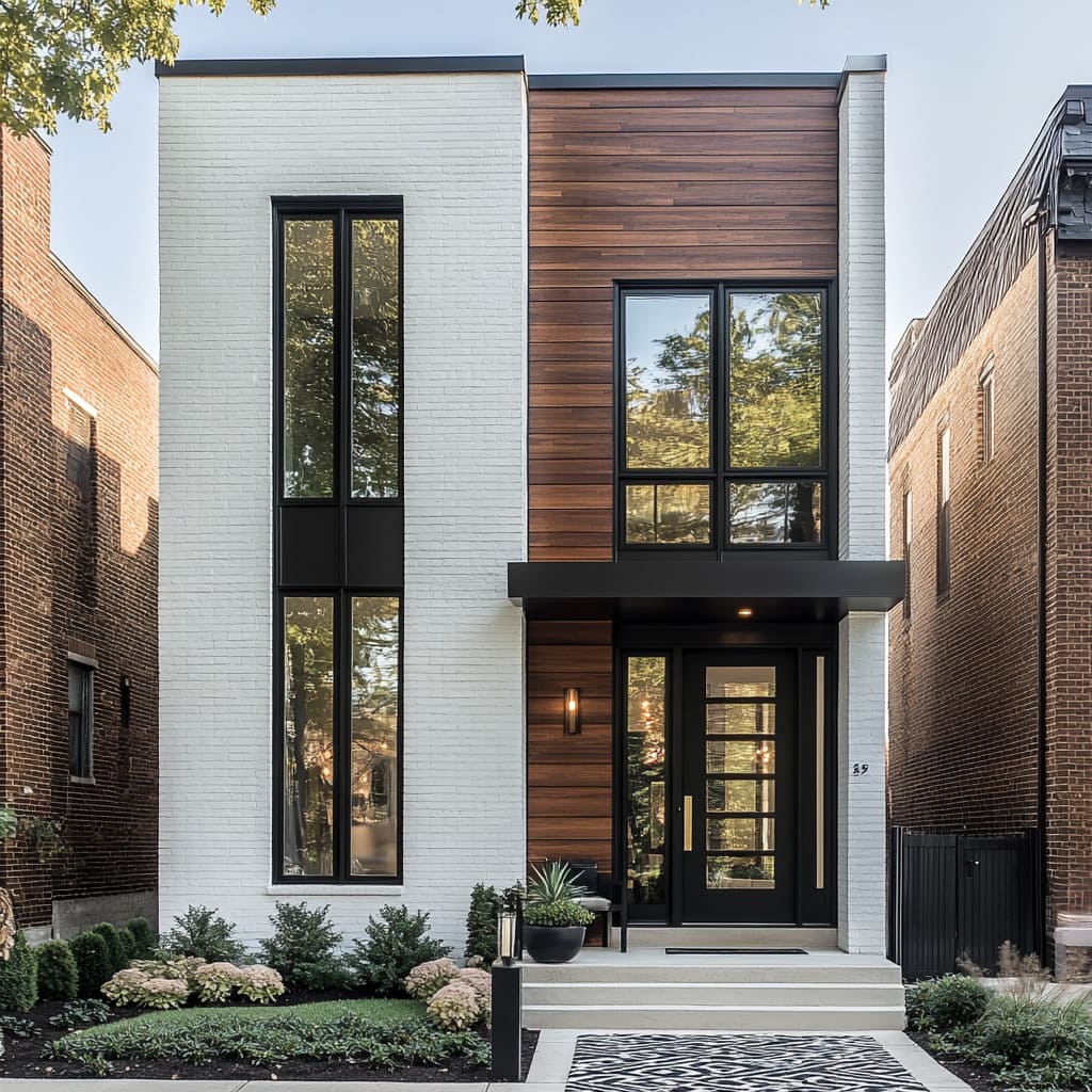 The Exterior Features Large Windows And A Minimalist Flat Roof Blending Cutting Edge Architecture